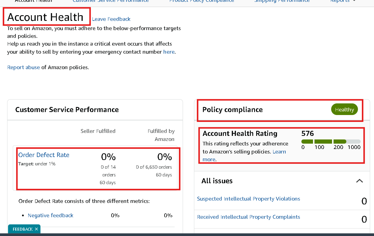Inventory & FBA health